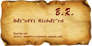 Bánffi Richárd névjegykártya